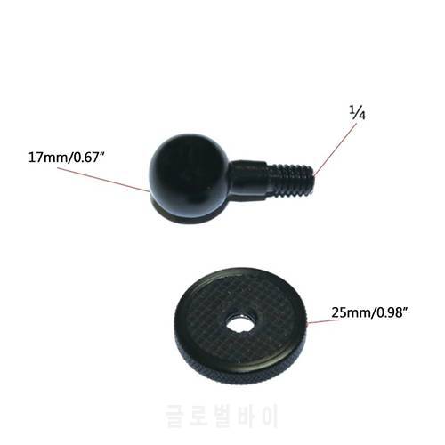 17mm Ball Head Converter 1/4 Screw Head for Car Monitor Pad GPS Cellphone Ball Mount Base for Go Pro Camera Bracket L41E