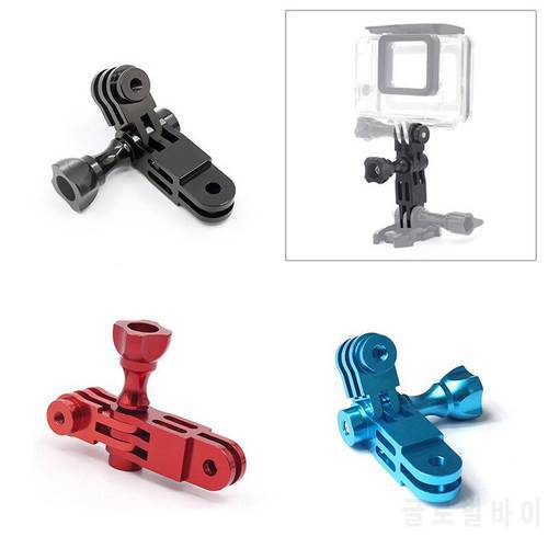 For Gopro 9 Accessories Aluminium Mount 3 Way Arm CNC 3-way Pivot Extension + Screw for Go Pro 8 7 6 Xiaomi Yi 4K Action Camera