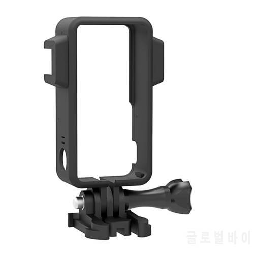 Protective Cover Housing Mount Frame Case for DJI Action 2 Shoe Cover Housing Mount with 2 Hot Shoe Ports
