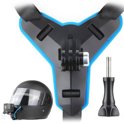 SOONSUN Motorcycle Helmet Front Chin Bracket Holder Fixed Strap Mount for GoPro Hero11 10 9 8 7 6 5 Osmo Action Camera Accessory