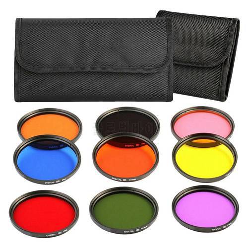 SLR Camera Filter Set 9 In 1 With Two Filter Storage Bags For SLR Camera Lenses