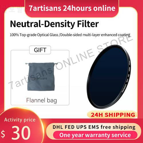 7artisans 7 artisans 46mm-82mm ND Filter ND8-ND1000 (3-10 Stops) With 28 Layer Coatings Neutral Density Filter for Camera Lens
