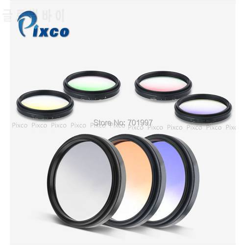 Pixco 77mm Gradual Color Lens Filter Camera Accessory for Canon Nikon Camera Lenses