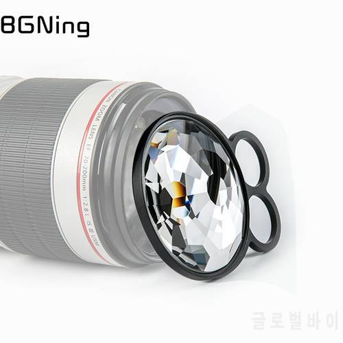 77mm 79mm 100mm Foreground Blur Effect Filter Kaleidoscope Prism Lens Filters for Canon SLR Camera Mobile Photography Accessory