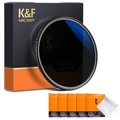 K&F Concept ND32 and CPL Circular Polarized Filter 2 in 1 for Camera Lens Waterproof AGC Optical Glass with 5PCS Cleaning Cloth