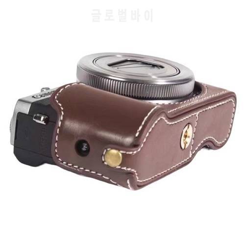 Camera Case PU Bag for Canon PowerShot G7X Mark III G7XIII G7X Mark II G7XII Digital Camera (Incompatible with G7X)