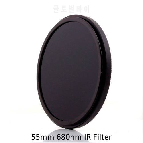 55mm 680nm R68 Infrared IR Optical Grade Glass Filter for Camera Lens Accessories