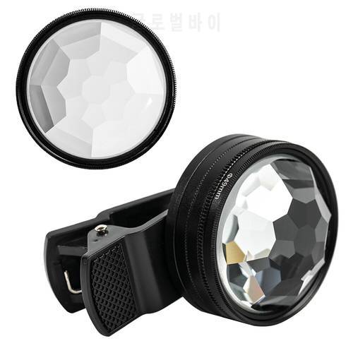 Portable Cellphone Kaleidoscope Changeable Prism Zoom Lens for Mobile Phone Universal 49mm Kaleidoscope Filter