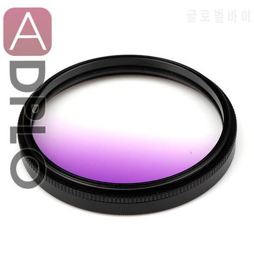 52mm/55mm/58mm/62mm/67mm/ 72mm/77mm Gradual Purple Lens Filter Camera Accessory