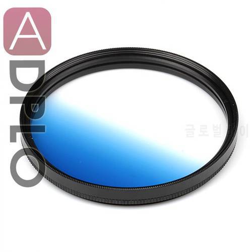 55mm/62mm/67mm/72mm/77mm Gradual Blue Lens Filter Camera Accessory