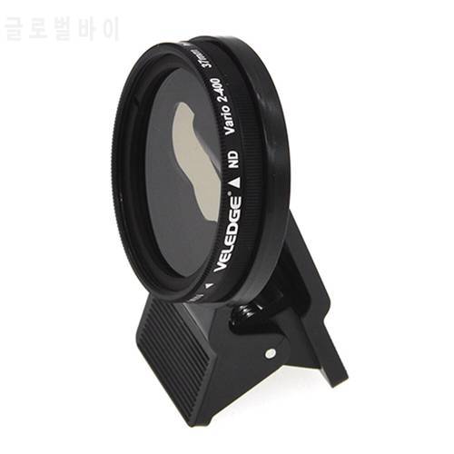 37mm Clip-on ND 2-400 Phone Camera Lens Filter Adjustable Neutral Density Filter Universal Wide Angle Accessories