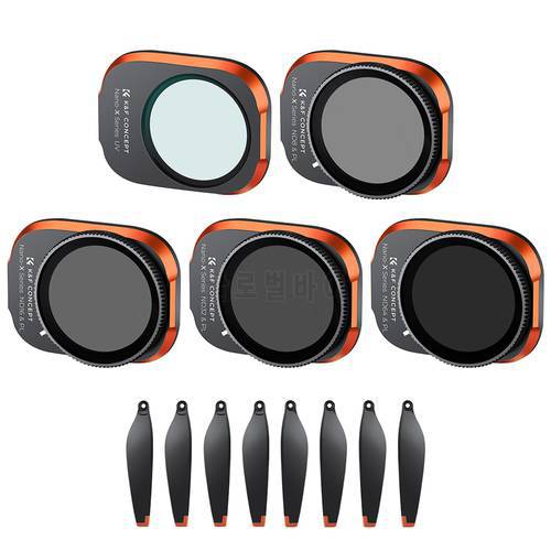 K&F Concept 2-in-1 5pcs Filter Set (UV+ND8/PL+ND16/PL+ND32/PL+ND64/PL) for DJI Drone Mini 3 Pro with 28 Multi-Layer Coatings