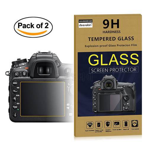 2x Self-Adhesive 0.25mm Glass LCD Screen Protector for Nikon D5200 D5100 Digital SLR Camera