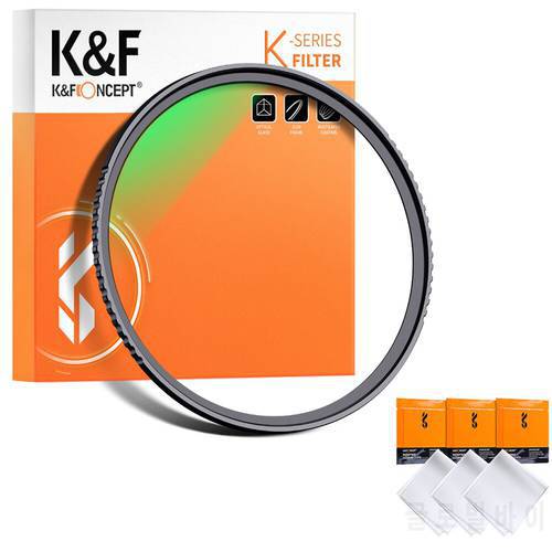 K&F Concept 37-86mm UV Filter Lens MC Ultra Slim Optics with Multi-Resistant Coating for Canon Nikon DSLR Lens With Cleaning Set