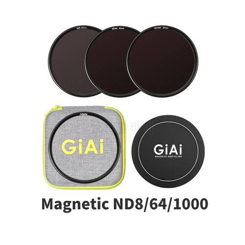 GiAi Magnetic Lens Filter Nano Coating ND8 ND64 ND1000 1s Fast Installation With Adapter Cap 82mm