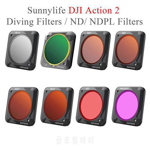 New Lens Filters Diving Filter CPL UV ND 8/16/32/64 Macro Star Night NDPL Lenses for OSMO Action 2 Camera Accessory