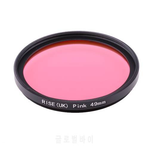 Camera Filter 49mm Fulll Pink color lens Filter for Nikon D3100 D3200 D5100 SLR Camera lens