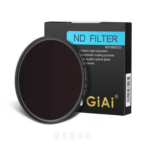 GiAi 16 Layer ND Filter Nano Coating Neutral Density Camera Lens 46mm 49mm 52mm 55mm 58mm 62mm 67mm 72mm 77mm 82mm 86mm
