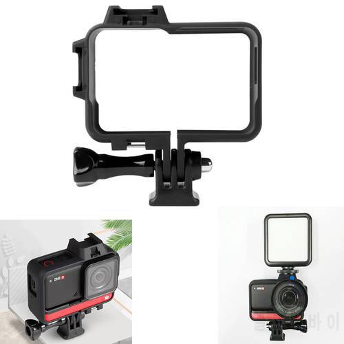 For Insta360 One RS Frame Standard Mounting Bracket Anti-collision Anti-Cage with 2 Cold Shoe Mount for Insta360 One RS
