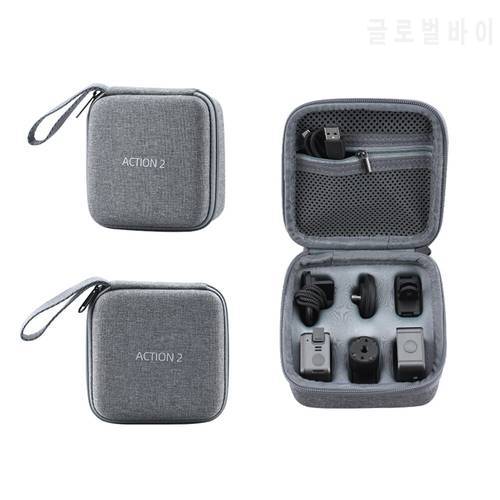 For DJI Action 2 Water Resistant Box Portable Storage Bag Handbag Protective Carrying Case Sports Camera Accessories