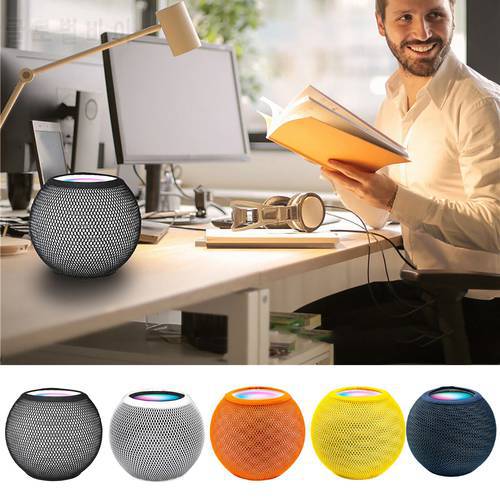 Silicone Blue Tooth-Compatible Speaker Cover Anti-Fall Shockproof Audio Protective Mesh Cover For Home-pod Mini Speaker