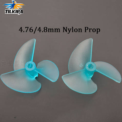1pc Rc Nylon Blue Propeller 3 blades Propellers High Strength for 4.76mm Shaft Fits 4.76mm Drive Dog Rc Boat