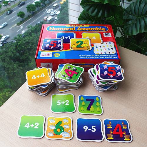 Educational Toys Puzzles For Children Early Learning Kids Board Game Jigsaw Puzzle Card Games Math Toy Numberal Word Assemble