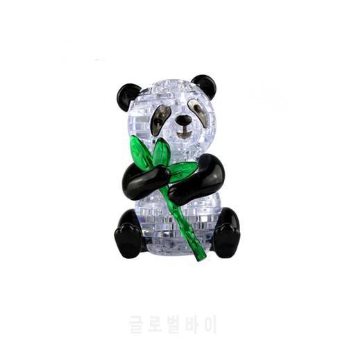 EBOYU 3D Crystal Puzzle Panda Model Cute DIY Building Toy Gift Gadget Crystal Puzzle for Kids
