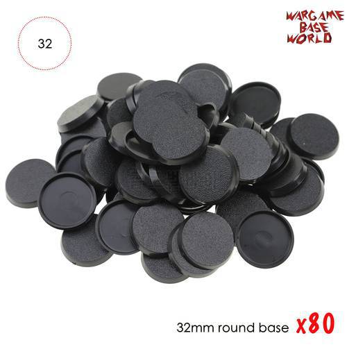 Model bases 80 x 32mm round plastic bases for Gaming Miniatures