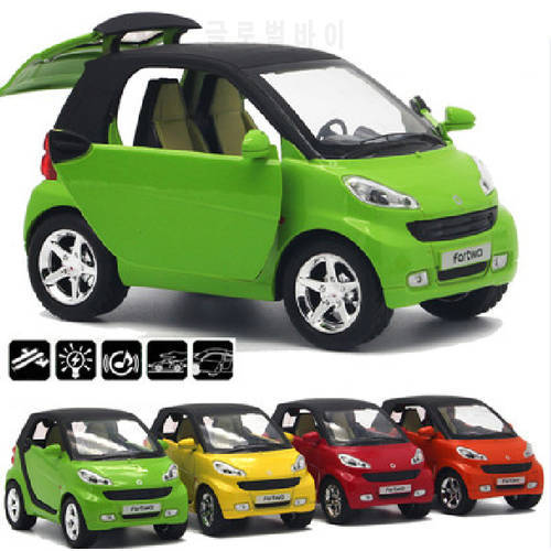 1:32 Scale Smart Cute Diecast Model Car Toy With Pull Back Function Music Light Openable Doors For Kids As Gift Free Shipping