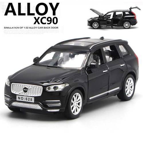 1:32 Scale Diecast Alloy XC90 Car Model With Openable Doors Pull Back Function Music Light Kids Toy Gifts Free Shipping