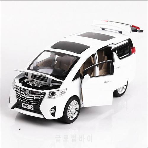 1:24 alloy pull back car models,high simulation Alphard MVP model car,6open the door,musical&flashing,toy vehicles,free shipping