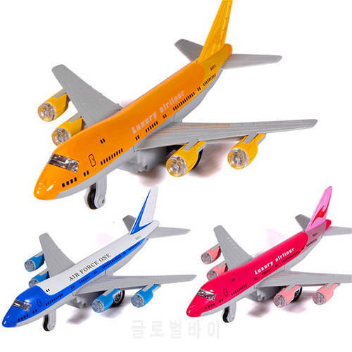Alloy Diecast Air Force One Plane Airbus Transport Container Truck Pull Back Action Light&Sound Aircraft Model Kids Hobby Toys