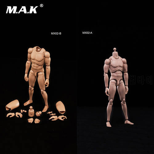 1/6 Scale Male Nude Muscle Body Figure Asian Skin Color Model Toys Highly Cost-effective Bodies for 12&39&39 Action Figure