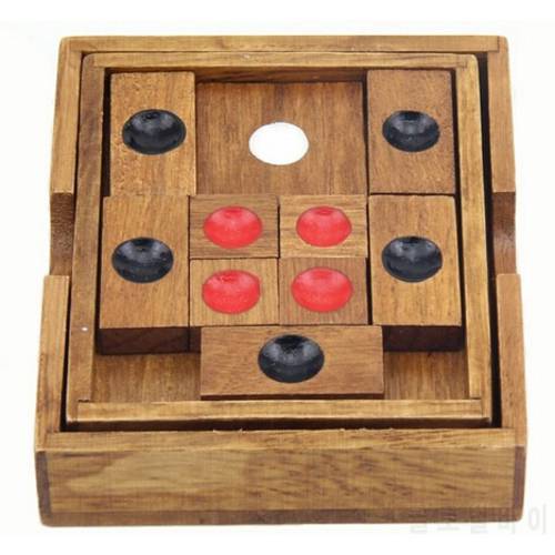 Challenging Wooden Sliding Puzzle Game Toys for Adults Children
