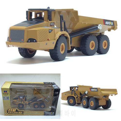 High simitation 1:50 alloy articulated dump truck model toys alloy engineering vehicle model metal diecasting kids toys gifts
