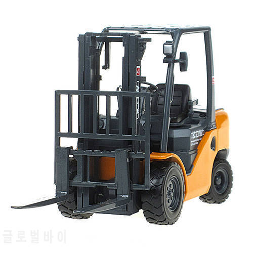 KAIDIWEI Scale 1:20 Forklift Truck Toy Metal & ABS Fork Truck Collectible Model Car Toys For Children