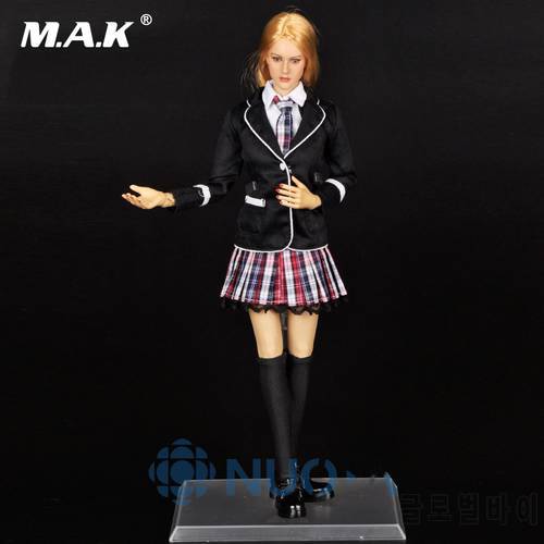 DIY Doll Toys 1/6 Scale Beautiful Female School Girl Full Set,Head Sculpt+Body+Clothing Accessories For 12