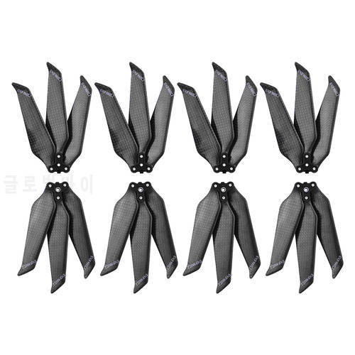4 pairs Carbon Fiber Propeller 3 Blade for Mavic 2 Pro Zoom Drone 8743F Folding Blade Props Replacement Prop Parts