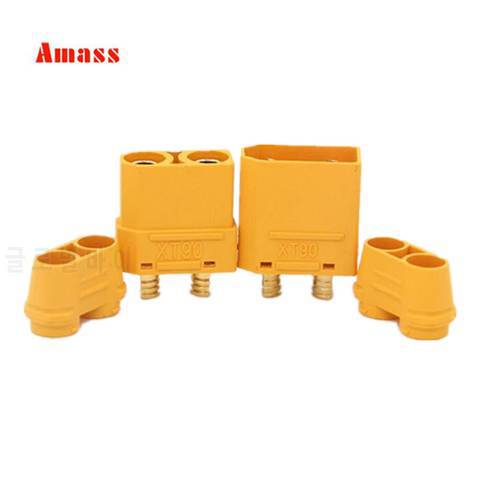 Original Amass XT90H XT90-H Male Female Bullet Connectors Plugs with Cover Sheath For RC Lipo Battery 20% off