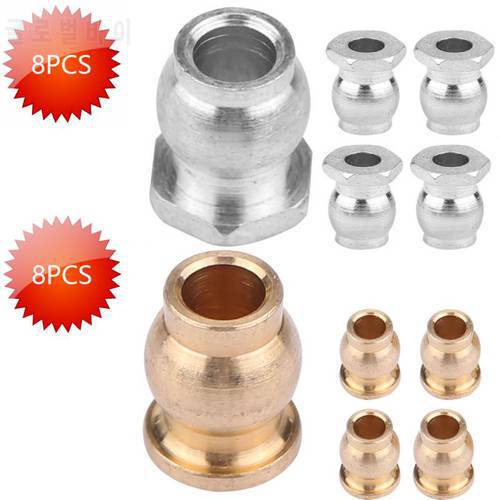 8Pcs Link Rod Metal Ball Bearing Ends Joint Bolt for 1:8 1:10 Scale RC Crawler Truck Off-road Car Metal RC Ball End Stud