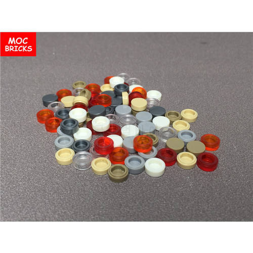 20pcs/lot MOC Bricks Colorful Round Tile 1x1 fit with 98138 DIY Educational Building Blocks Action Figure DIY TOY children gifts