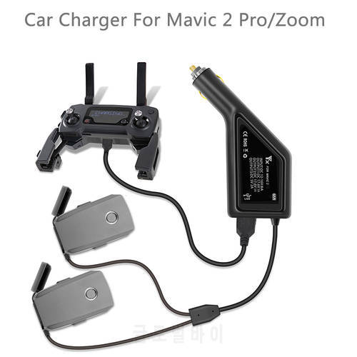 3-in-1 Car Charger For DJI Mavic 2 Pro Zoom Battery Remote Control Car Outdoor Charger with USB Port Drone Accessories 2 in