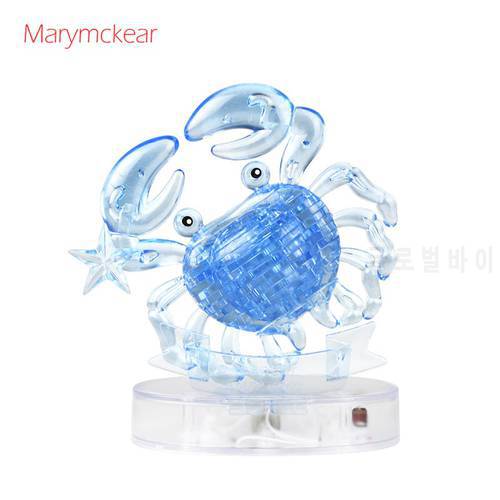Horoscope Jigsaw Crystal Puzzles 3D Puzzle Toy for Children Cancer Puzzle 3d Crystal Puzzles Kids Educational DIY Toy 2 Colors