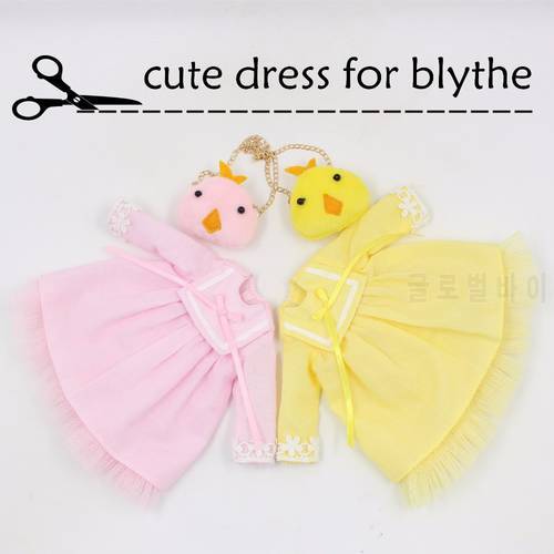ICY DBS Blyth doll joint body cute dress chicken bag lovely girl toy anime outfits