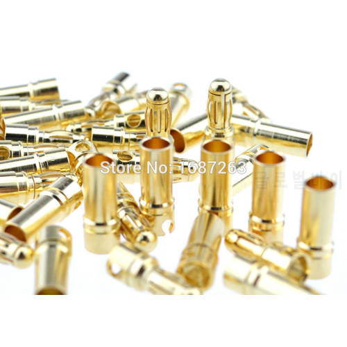 20pairs/60pairs/100pairs TB35 3.5mm Gold Bullet Banana Connector plug 3.5 mm Thick Gold Plated For ESC Battery