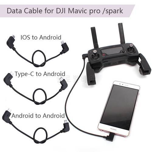 OTG Cable for DJI Mavic Pro Mini 2 Air Mavic 2 Zoom Mini Spark Micro USB IOS Type-C Data Line Wire Hubsan H117s Zino Accessory