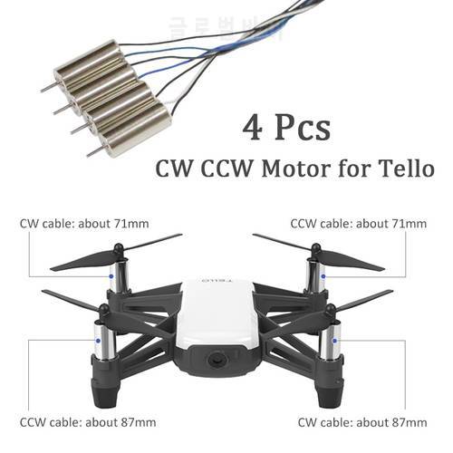 4Pcs/Set CW CCW RC Motor for DJI Tello Clockwise Motor and Counterclockwise Motor for DJI TELLO Repair Part Accessories