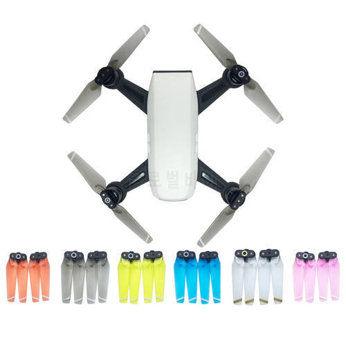 MASiKEN 1Pair Quick-release Propellers for DJI Spark Drone Folding Blade Props RC Spare Parts Drone Accessories 6 Colors