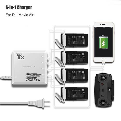 Mavic Air Charger Hub 4 Batteries Charging For DJI Mavic Air USB Port Intelligent Battery and remote Charger